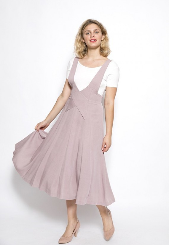 Vestido básico tirantes a rayas amarillas Vestido básico tirantes a rayas amarillas