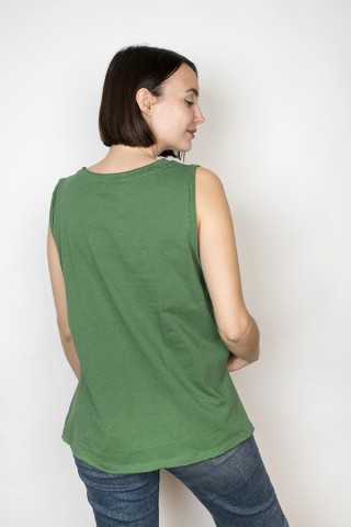 Camiseta SusiSweetdress sin manga verde
