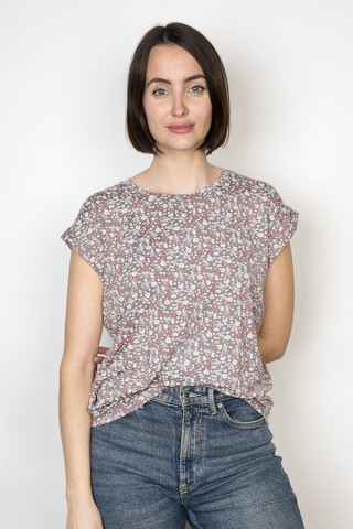 Camiseta SusiSweetdress marrón a flores