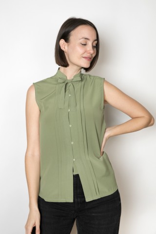 Camisa vintage verde oliva