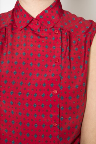 Camisa vintage rojo rombos