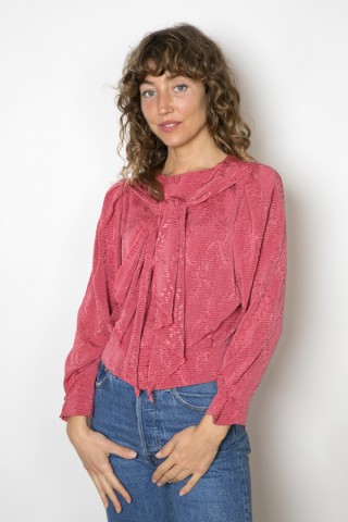 Camisa vintage rosa fuerte