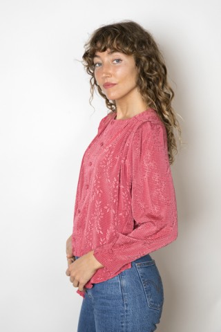 Camisa vintage rosa fuerte