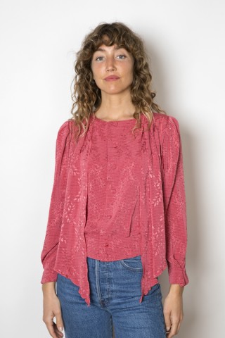 Camisa vintage rosa fuerte