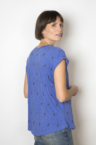 Camiseta SusiSweetdress azul con pelícanos
