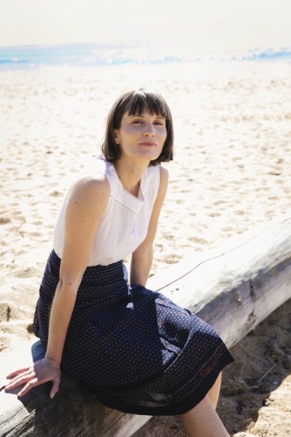 Vestido vintage blanco y azul con barcos- Ropa mujer vintage SusiSweetdress