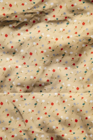 Pañuelo beis con flores colores -Complementos SusiSweetdress