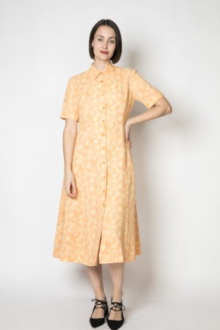 Vestido vintage naranja amarillo pastel