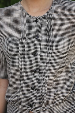 Camisa vintage con estampado vichy