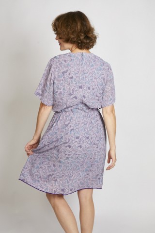 Vestido vintage lila estampado