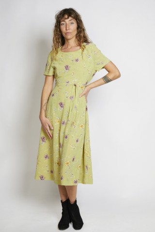 Vestido vintage verde claro con flores - Ropa mujer vintage SusiSweetdress