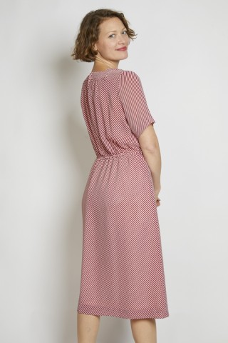 Vestido vintage rojo y blanco a rayas - Ropa mujer vintage SusiSweetdress