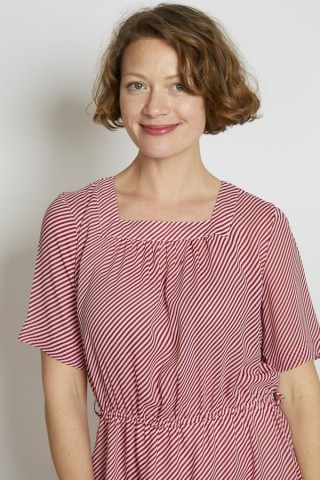 Vestido vintage rojo y blanco a rayas - Ropa mujer vintage SusiSweetdress