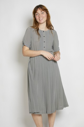 Vestido vintage rayas negro y blanco - Ropa mujer vintage SusiSweetdress
