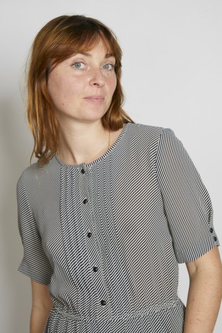 Vestido vintage rayas negro y blanco - Ropa mujer vintage SusiSweetdress