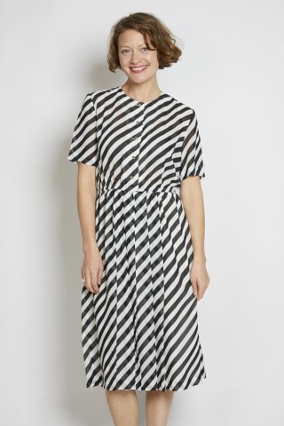 Vestido vintage rayas blanco y negro - Ropa mujer vintage SusiSweetdress