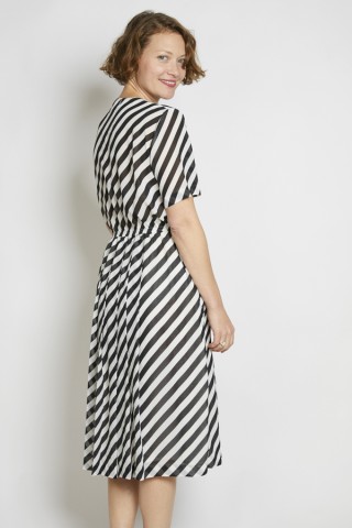 Vestido vintage rayas blanco y negro - Ropa mujer vintage SusiSweetdress