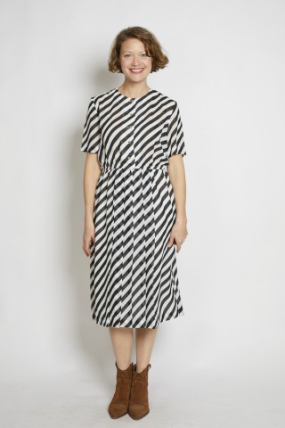 Vestido vintage rayas blanco y negro - Ropa mujer vintage SusiSweetdress