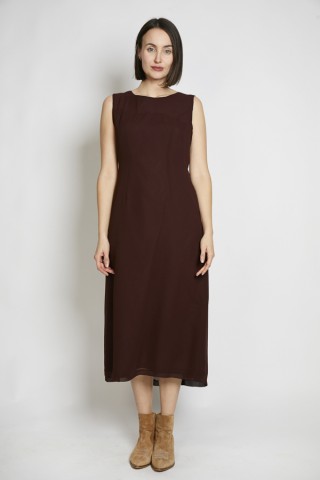 Vestido vintage marrón chocolate - Ropa mujer vintage SusiSweetdress