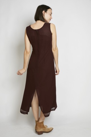 Vestido vintage marrón chocolate - Ropa mujer vintage SusiSweetdress