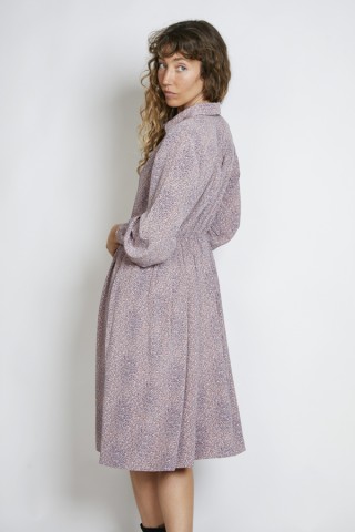 Vestido vintage rosa palo estampado floreado - Ropa mujer vintage SusiSweetdress