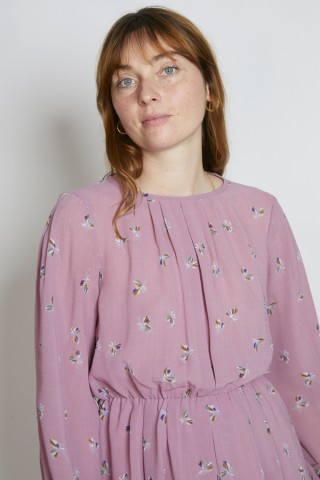 Vestido vintage rosa con flores - Ropa mujer vintage SusiSweetdress