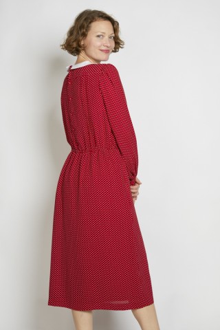 Vestido vintage rojo lunares blancos - Ropa mujer vintage SusiSweetdress