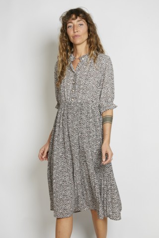 Vestido vintage negro floreado - Ropa mujer vintage SusiSweetdress