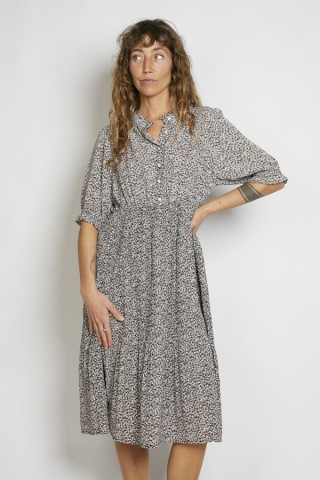 Vestido vintage negro floreado - Ropa mujer vintage SusiSweetdress