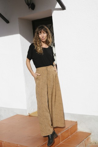 Pantalón palazzo leopardo- Ropa SusiSweetdress