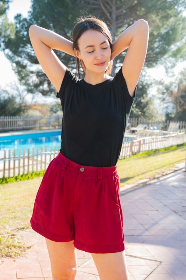 Shorts color rojo- Ropa mujer SusiSweetdress