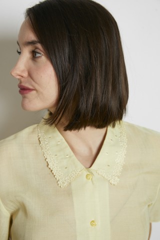 Camisa vintage amarillo pastel - Ropa mujer SusiSweetdress