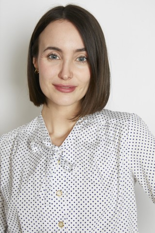 Camisa vintage negra con puntitos blancos- Ropa mujer SusiSweetdress