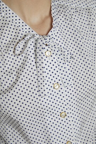 Camisa vintage negra con puntitos blancos- Ropa mujer SusiSweetdress