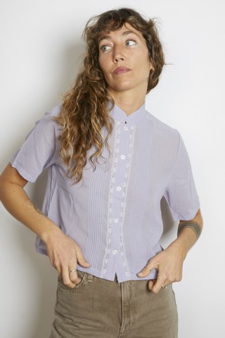 Camisa vintage lila pastel- Ropa mujer SusiSweetdress