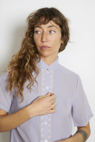 Camisa vintage lila pastel- Ropa mujer SusiSweetdress