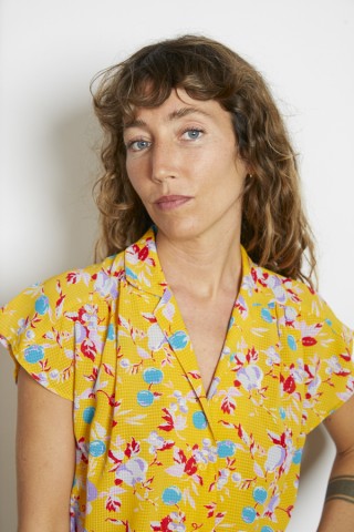 Camisa vintage amarillo estampado frutal - Ropa mujer SusiSweetdress