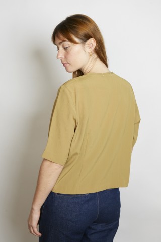 Camisa vintage verde seco textura - Ropa mujer SusiSweetdress