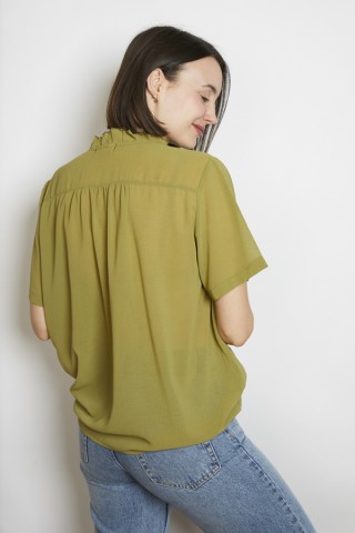 Camisa vintage verde oliva - Ropa mujer SusiSweetdress