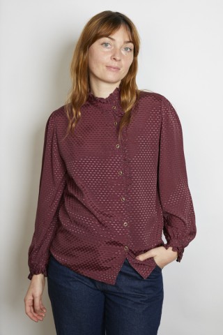 Camisa vintage rayas rojo y azul - Ropa mujer SusiSweetdress