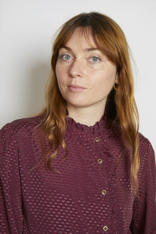 Camisa vintage rayas rojo y azul - Ropa mujer SusiSweetdress