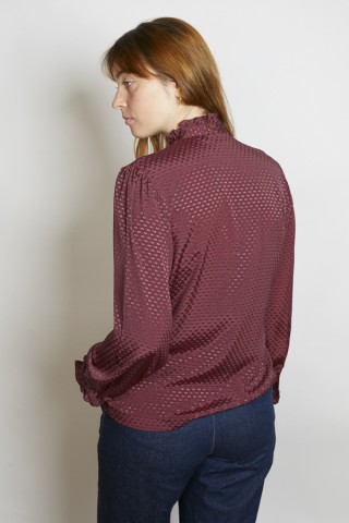 Camisa vintage rayas rojo y azul - Ropa mujer SusiSweetdress