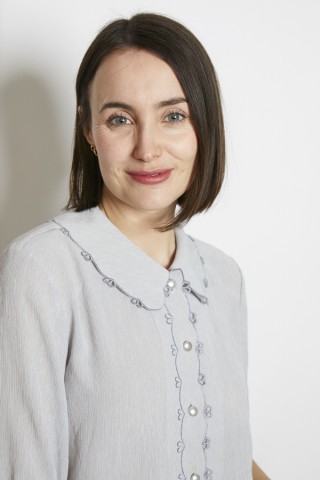 Camisa vintage gris claro textura - Ropa mujer SusiSweetdress