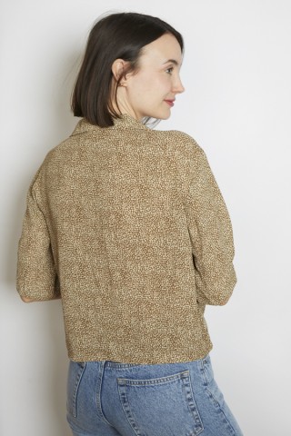 Camisa vintage marrón y beige- Ropa mujer SusiSweetdress