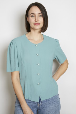 Camisa vintage verde agua - Ropa mujer SusiSweetdress