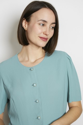 Camisa vintage verde agua - Ropa mujer SusiSweetdress