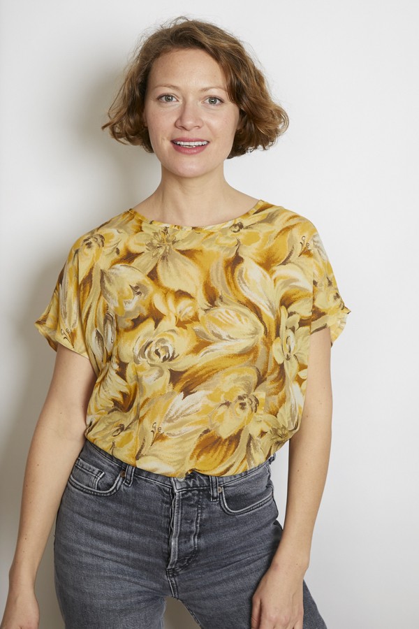 Camisa vintage marrón floreado  Ropa mujer SusiSweetdress