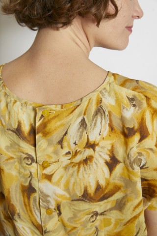 Camisa vintage marrón floreado  Ropa mujer SusiSweetdress