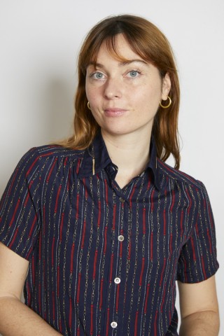 Camisa vintage azul marino rayas - Ropa mujer SusiSweetdress