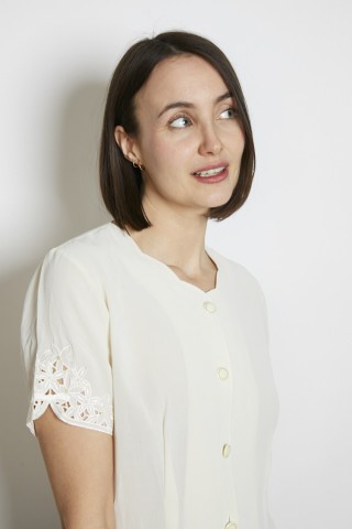 Camisa vintage blanco marfi - Ropa mujer SusiSweetdress